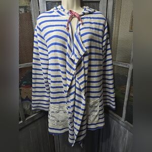 Matilda Jane Blue and Cream Striped Cardigan